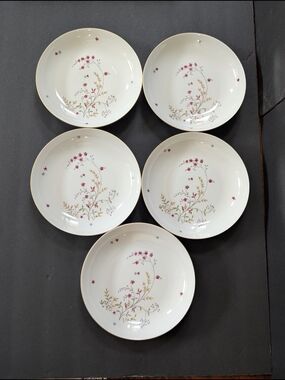 Eschenbach Bavaria Germany Clarice design Floral Bone China Dessert Plates 5